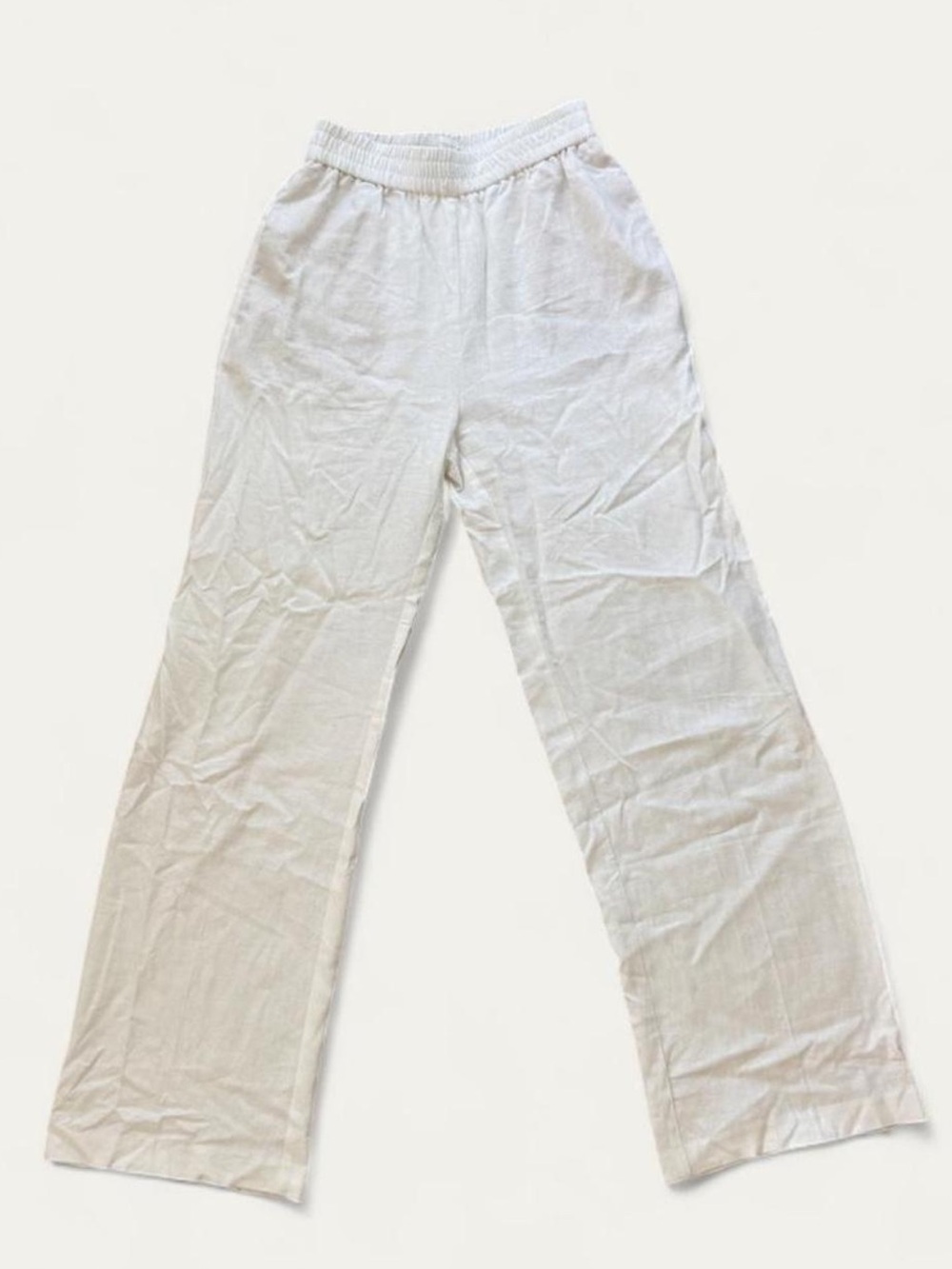 Zara Linen Straight Leg Pants - Oyster
White - Picture 2 of 4